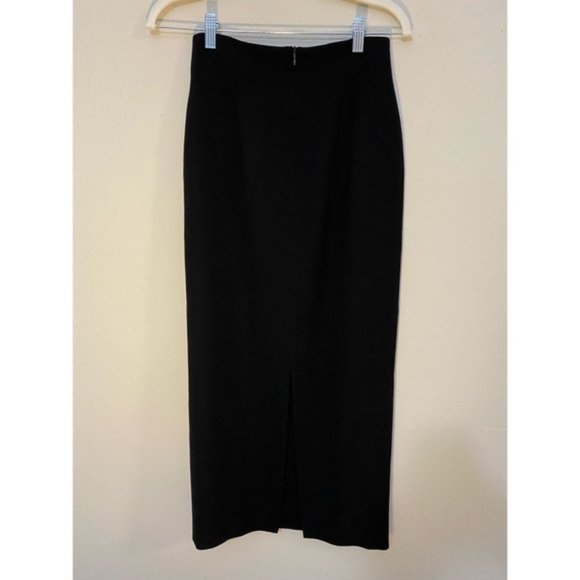 VINTAGE 80’s JJ FARMER Wool Crêpe Pencil Skirt 4 - Picture 2 of 4